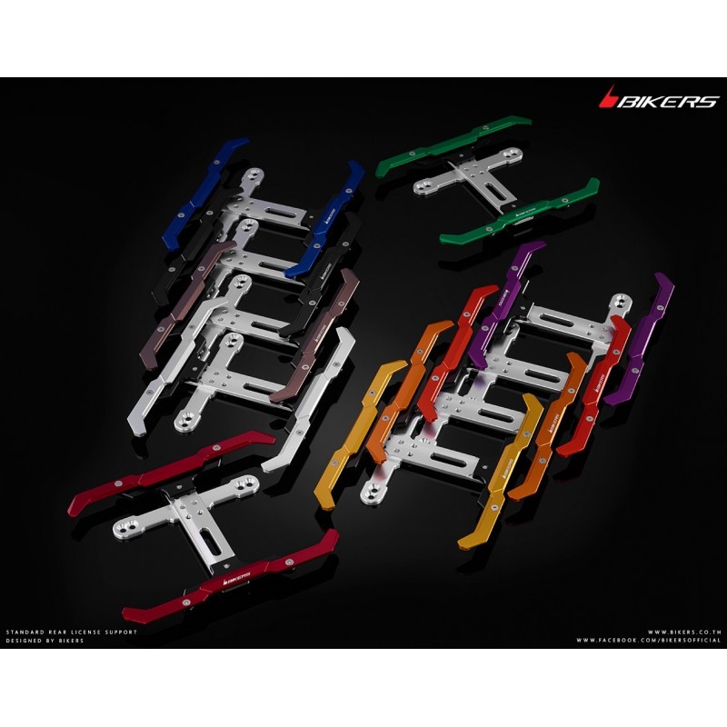 Lorababer Kit de support de plaque d'immatriculation noir pour moto